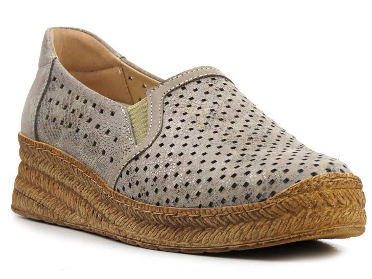 Dámská obuv s tkanou podrážkou - AXEL 1907, béžová