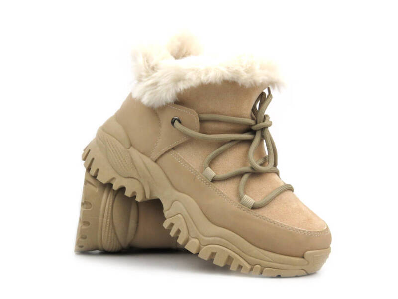 Dámské boty, sněhule - NOVINKY 23BT26-6534, béžové