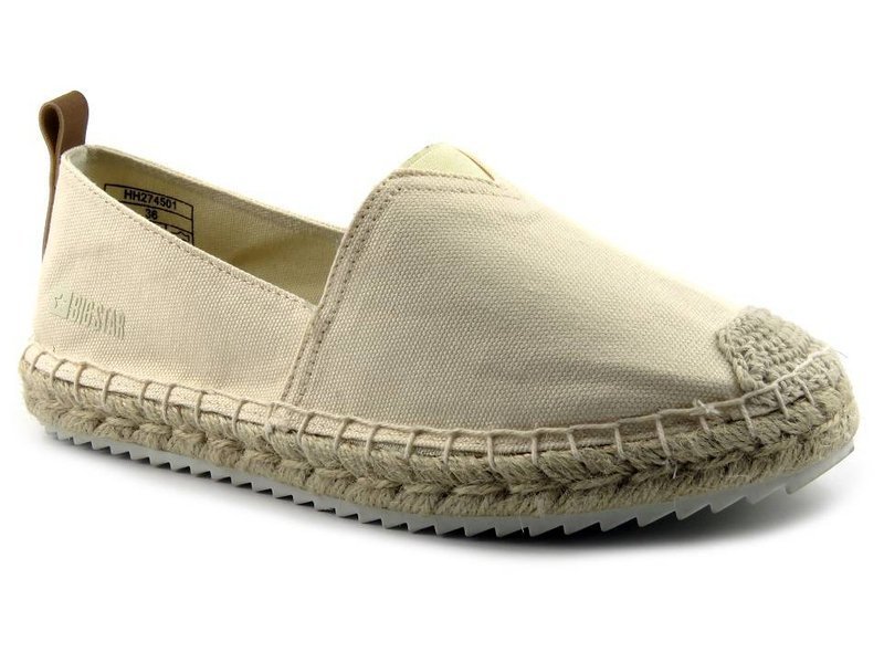 Dámské espadrilky s copánkovou podrážkou - BIG STAR HH274501, béžová