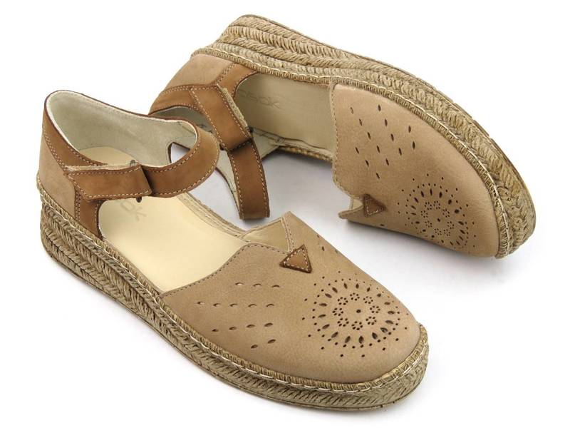 Dámské kožené boty, sandály - WASAK 0628, béžová
