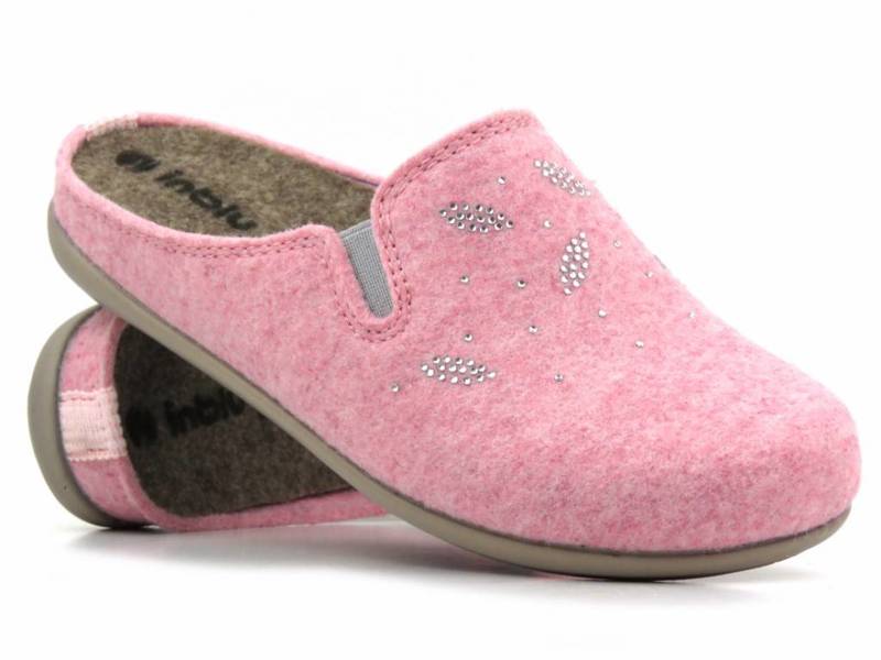 Dámské plstěné pantofle jako dárek - Inblu GF-15, růžové