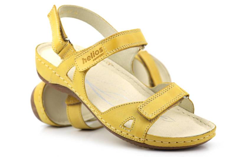 Dámské sportovní sandály na dovolenou - HELIOS Komfort 205, žluté