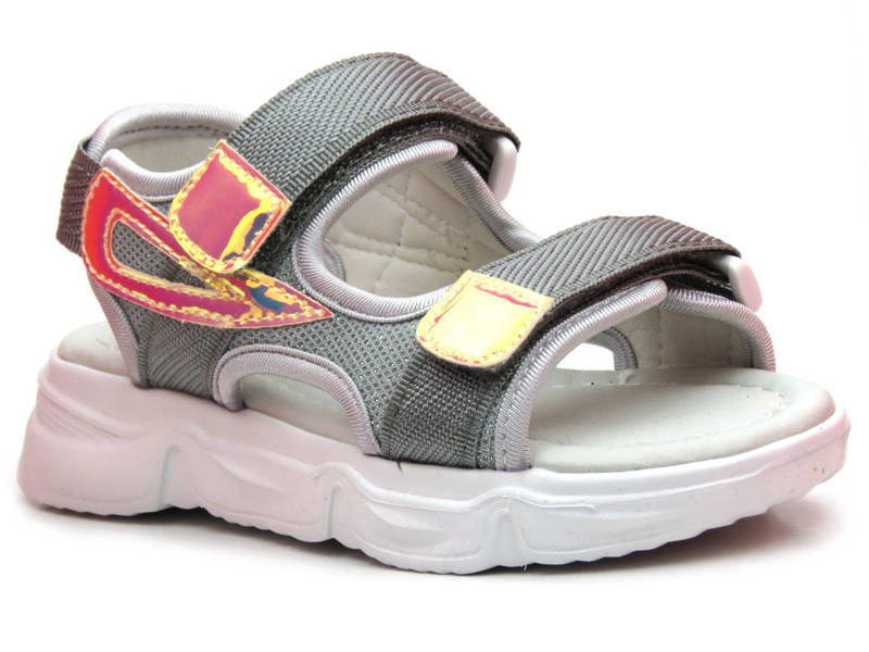 Dětské sandály s koženou podšívkou - Weestep R207750842, šedá