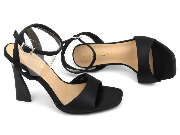 Elegantní dámské sandály na vysokém podpatku - Potocki 23-21027, černé