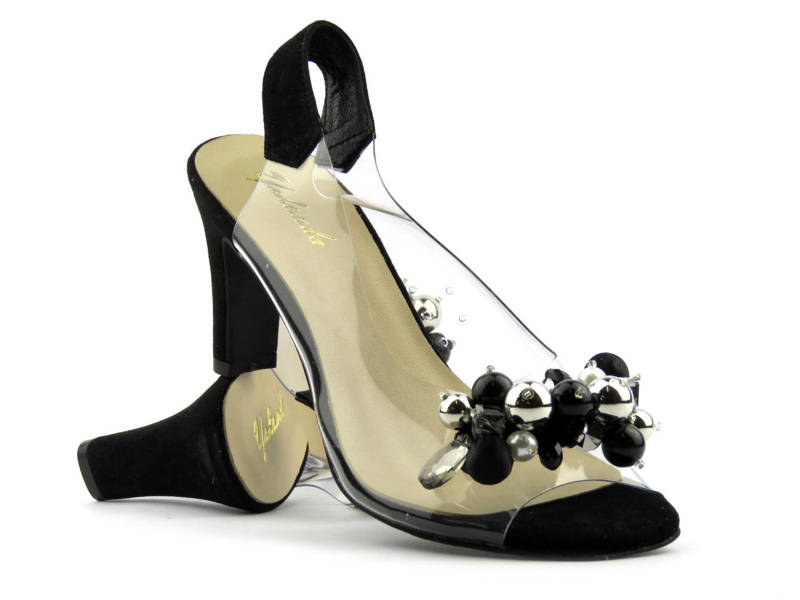 Elegantní dámské sandály se silikonovým svrškem - YOLANDA 2117, černé