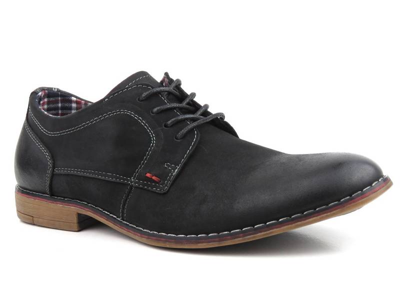Kožená pánská obuv - AMERICAN CLUB CY01/21, černá
