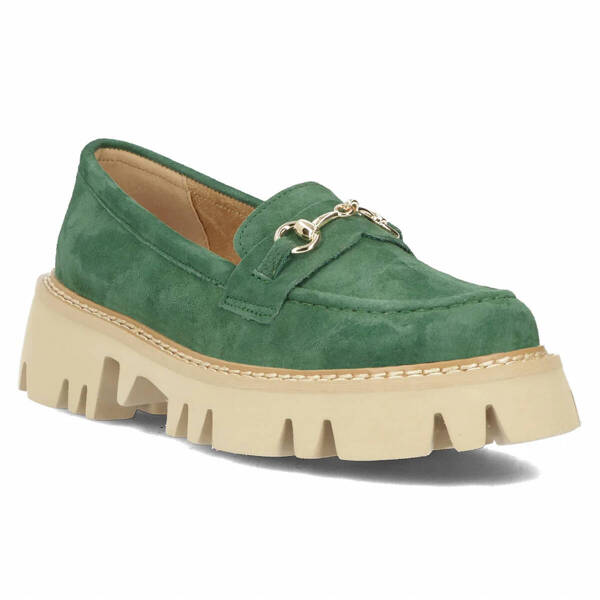 Kožené boty, dámské mokasíny - Filippo DP6089/24, zelené