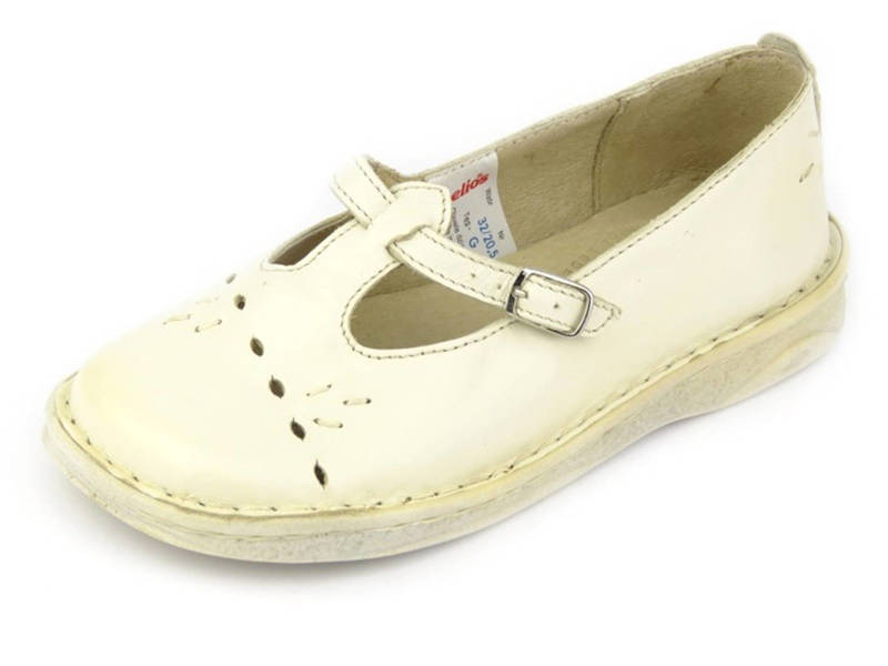 Kožené boty pro dívky - Helios 429, krémová