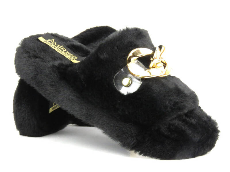 Měkké dámské pantofle - Ami Kap 158, černé