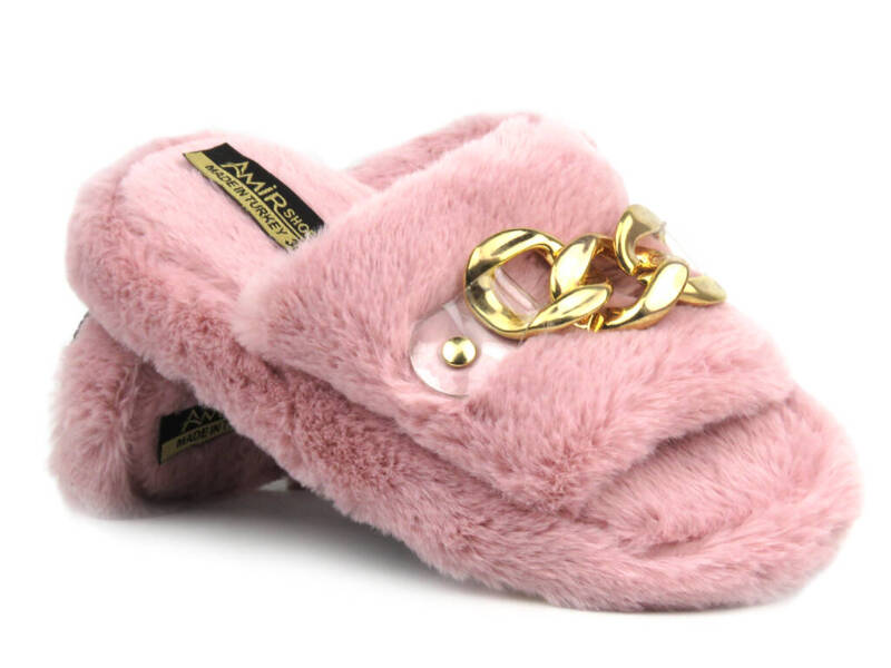 Měkké dámské pantofle -Ami Kap 158, růžové