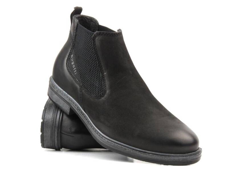 Pánské kožené Chelsea boty BUGATTI 311-A8Z30-3500, černé