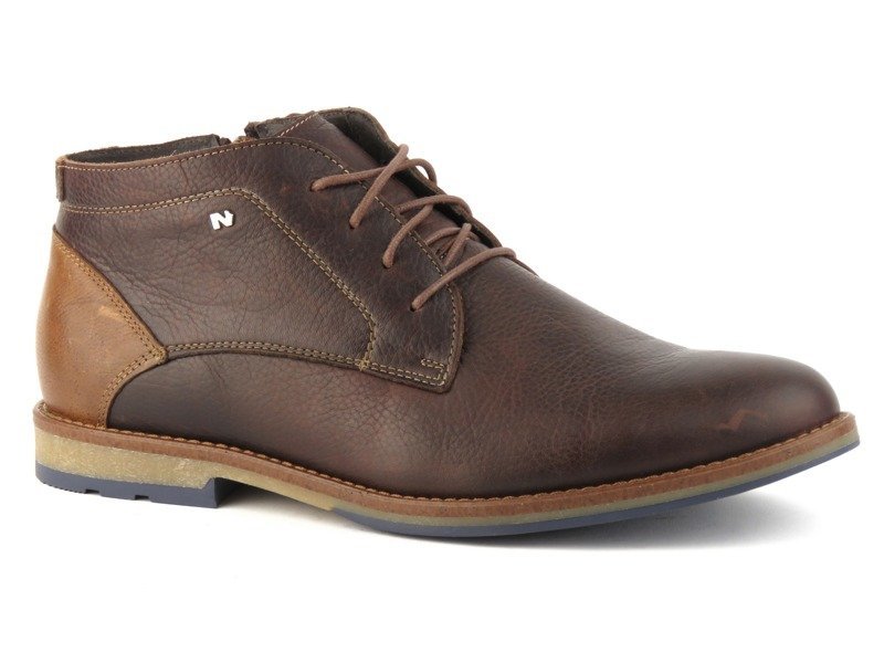 Pánské kožené boty se zateplením - NIK Giatoma Niccoli 0491, hnědé