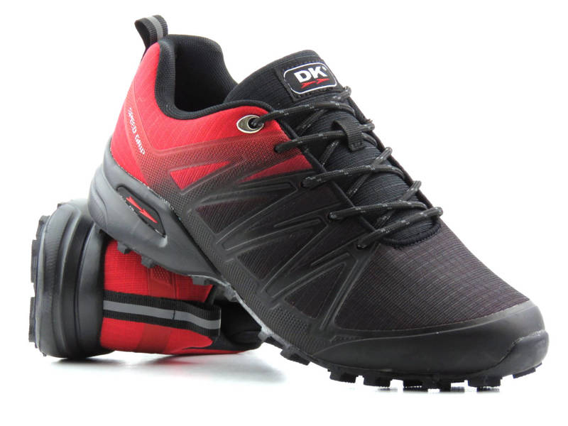 Pánské sportovní boty, běžecké tenisky - DK Speed ​​​​Grip VB16795, černá a červená