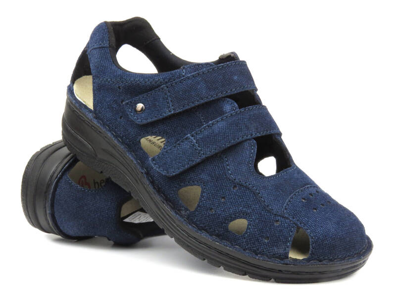 Pohodlné boty, dámské zdravotní sandály - Berkemann Larena 03100-330, tmavě modrá