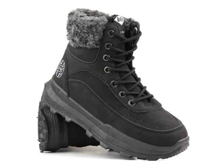 Sněhule, dámské zimní boty na platformě - LEE COOPER LCJ-22-44-1362L, černá