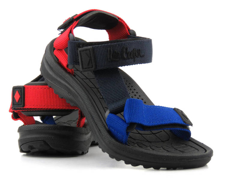 Sportovní dětské sandály na suchý zip - Lee Cooper 22-34-0952K, tmavě modrá