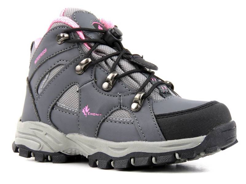 Trekingová, dětská zimní obuv s membránou - VEMONT 5A6048C, šedá