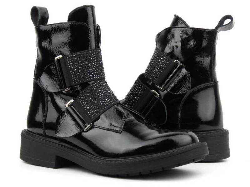 Dámská patentovaná kotníková obuv - VENEZIA G0441215, černá