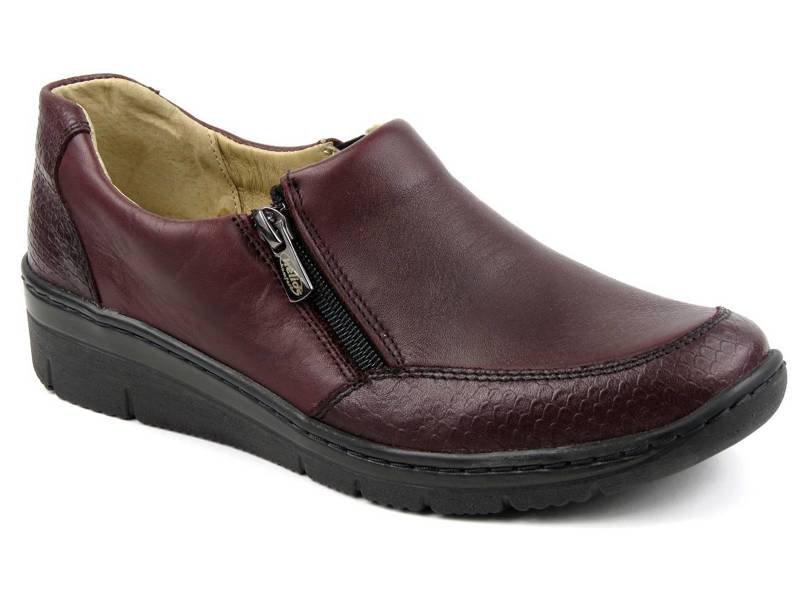 Dámské boty na zip - HELIOS Komfort 356, bordó