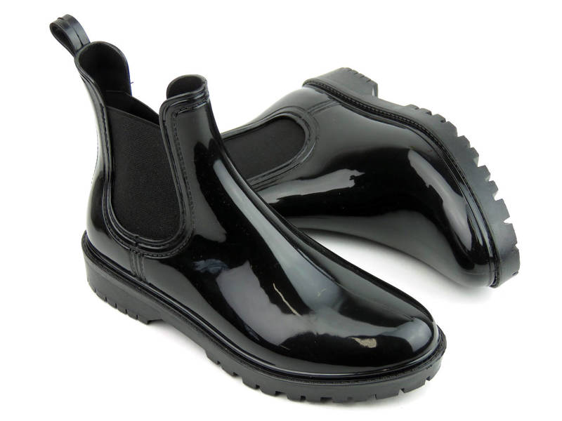 Dámské galoše, nepromokavé boty Chelsea - WOJTYŁKO 2209, černé