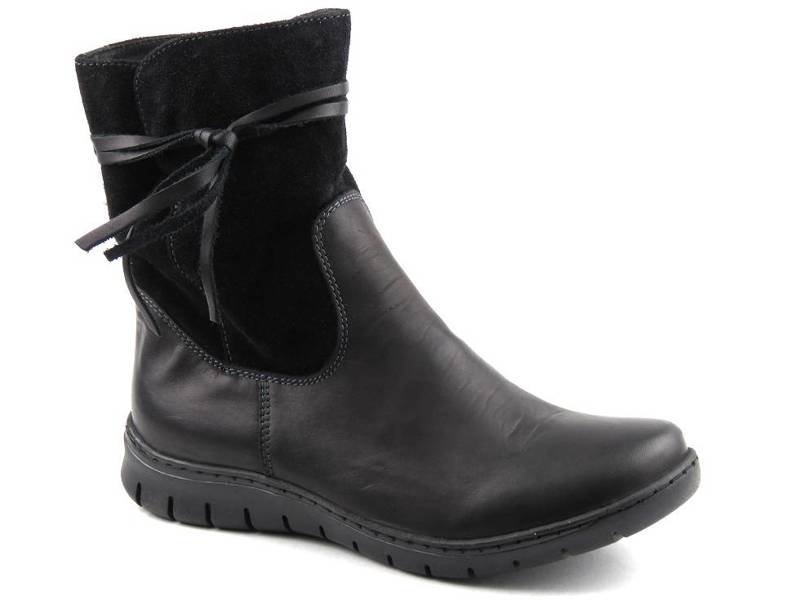Dámské kotníkové boty s vyšším svrškem - HELIOS 558, černé