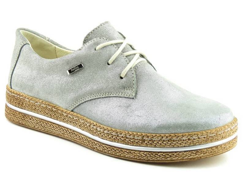 Dámské kožené boty Helios Komfort 380 světle šedé