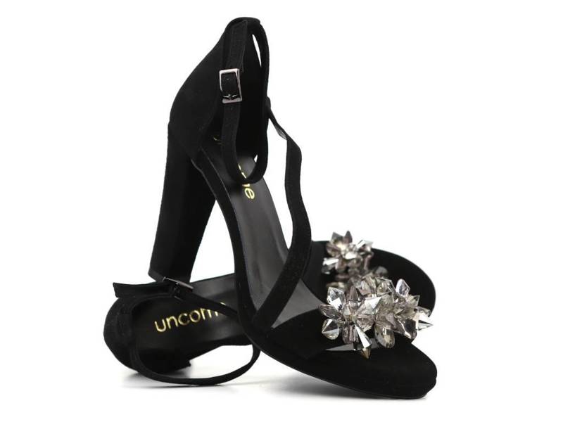 Dámské sandály na vysokém podpatku - Uncome 36301, černé