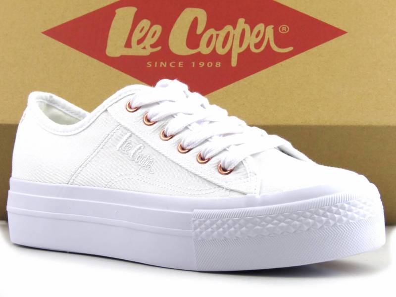 Dámské tenisky, boty na platformě - LEE COOPER LCW-22-31-0890L, bílé