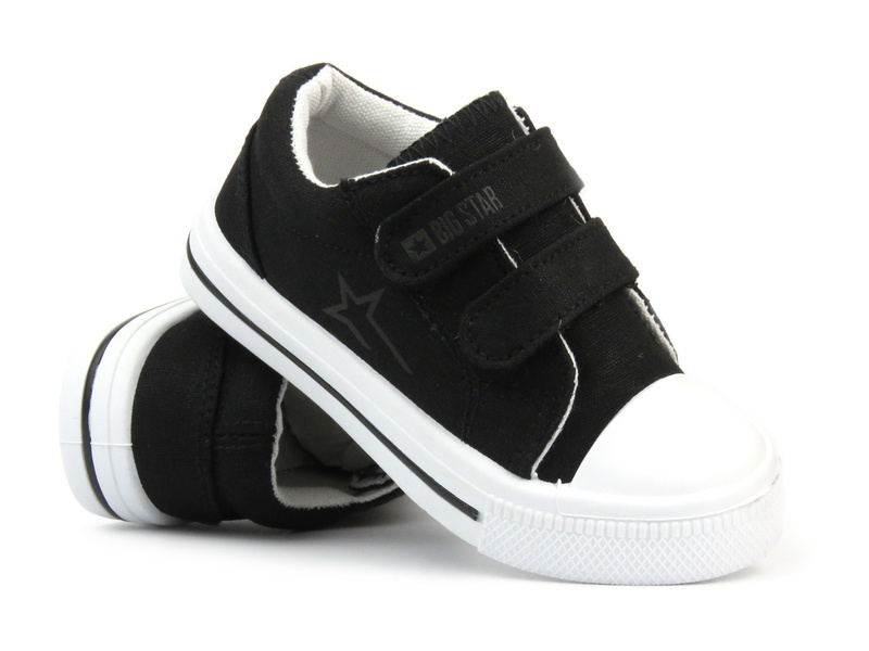 Dětské tenisky, sportovní boty na suchý zip - Big Star LL374011, černé