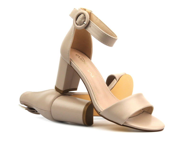 Elegantní dámské sandály na vysokém podpatku - Evento 23SD35-5578, béžová