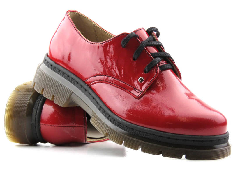 Kožená dámská obuv polské značky - HELIOS Komfort 412, červená