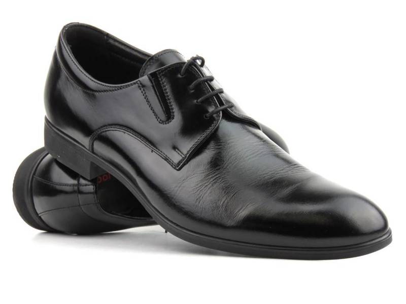 Kožená pánská společenská obuv - CONHPOL 5432-0017, černá