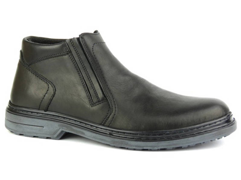 Lehké pohodlné pánské boty polské značky Helios 886 černé barvy