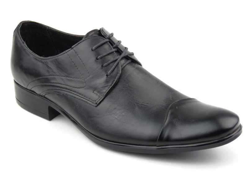 Pánské kožené společenské boty Casarinni 101, černé
