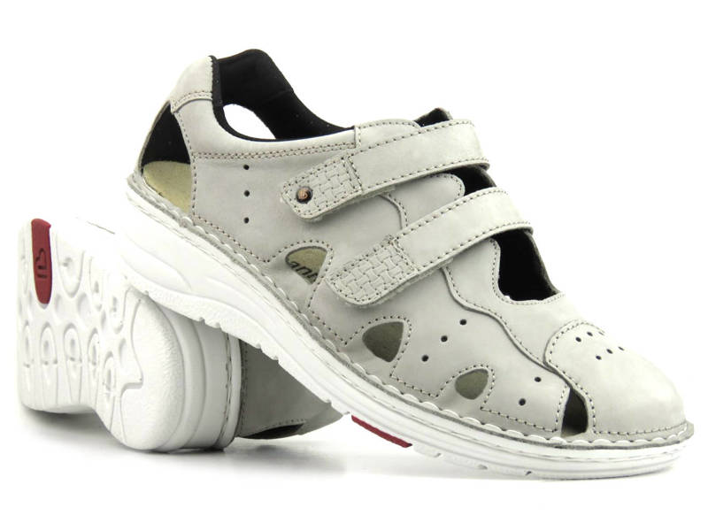 Pohodlná obuv, dámské zdravotní sandály - Berkemann Tec-Pro Larena 03100-617, šedá