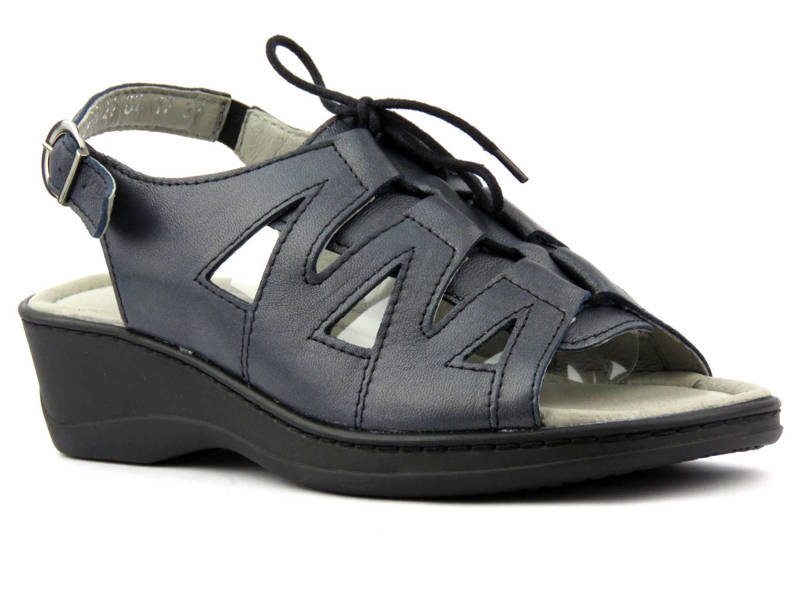 Pohodlné dámské sandály šíře H - Axel 2479, tmavě modrá