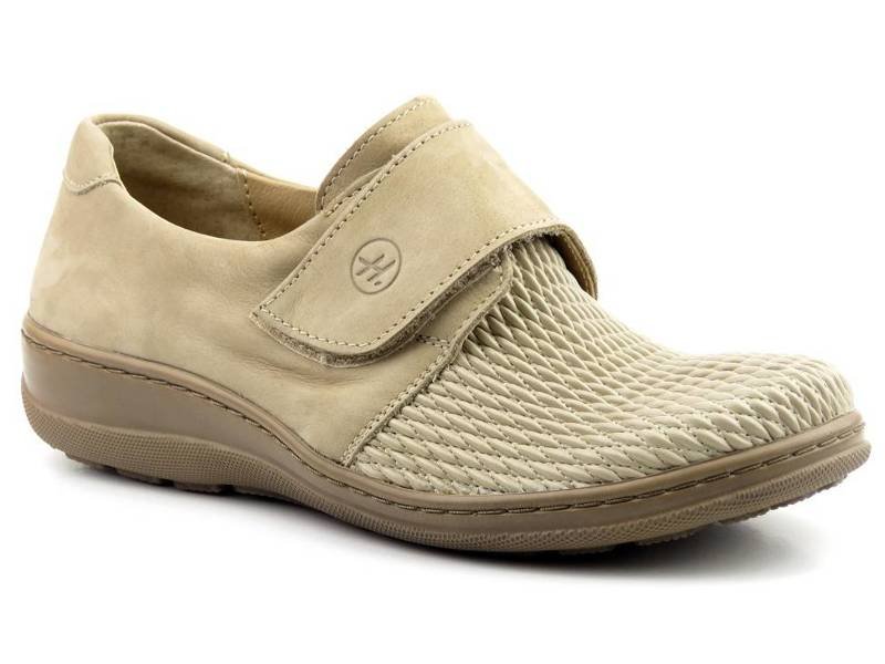 Pružné dámské boty se strečem - Helios Komfort 382, ​​béžová