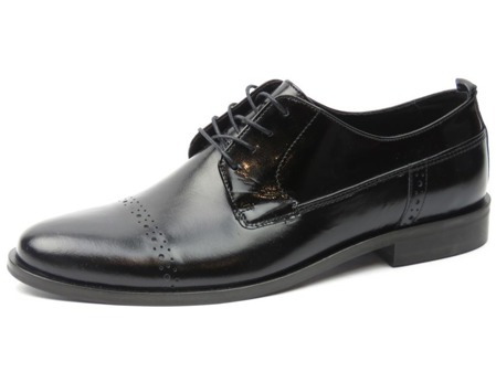 Společenská obuv, pánské kalhoty Badura 7612, černá