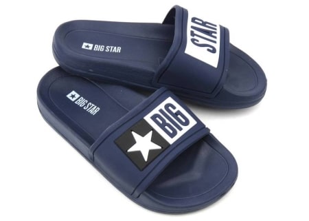 Sportowe klapki dziecięce z gumy - BIG STAR DD374152, granatowe