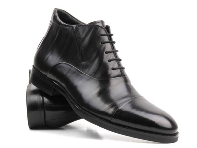 Elegantní pánské kotníkové boty na zip - JOHN DOUBARE H35B-52-183, černé