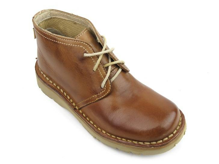 Pánská obuv pro mládež z přírodní kůže - HELIOS 606, béžová