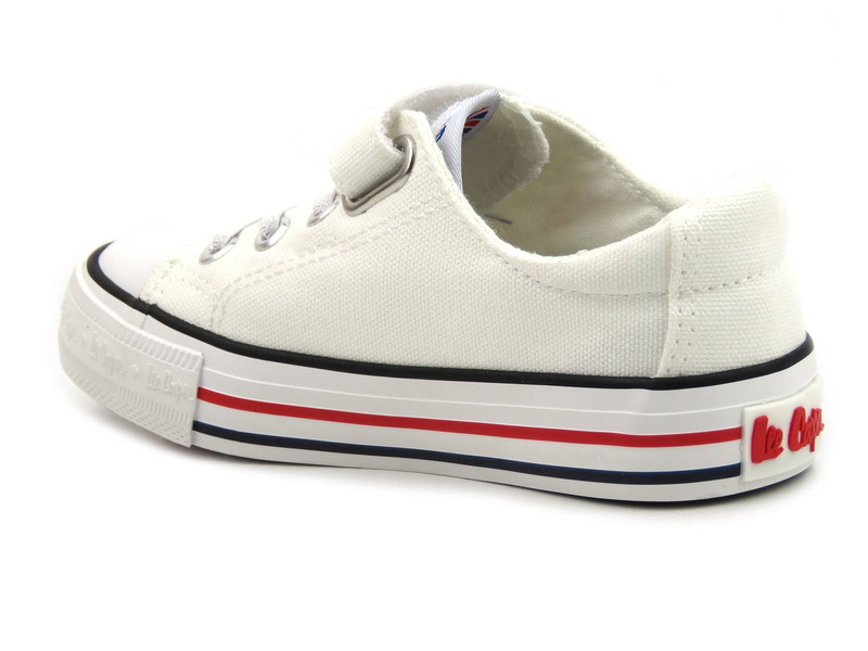 Dětské tenisky na suchý zip - LEE COOPER LCW-22-44-0804K, bílé