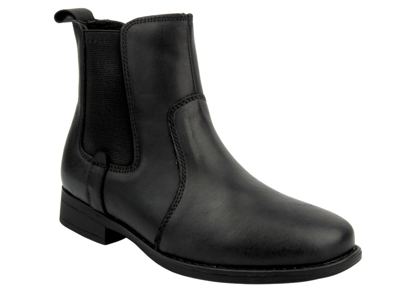 Dámské boty z měkké kůže - American Club CY 99/23, černá