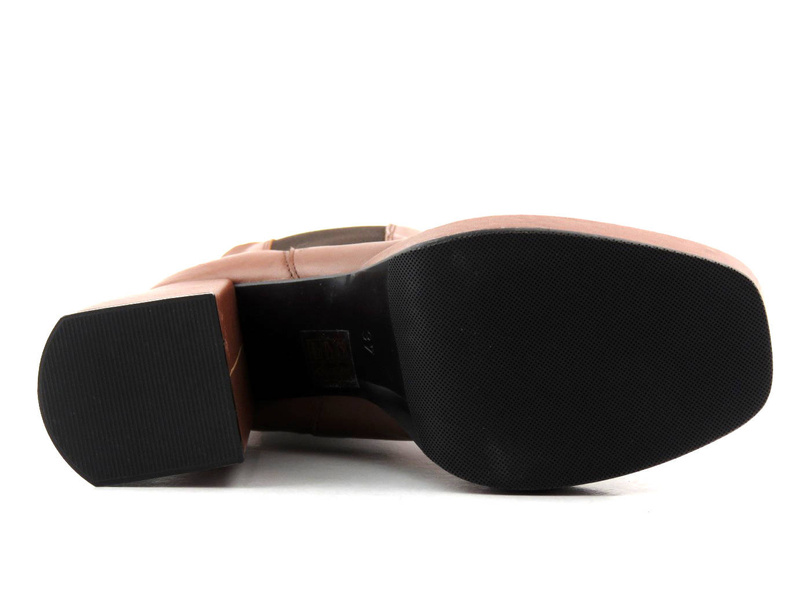 Vysoké dámské kotníkové boty na platformě - VENEZIA 160W2204, hnědé