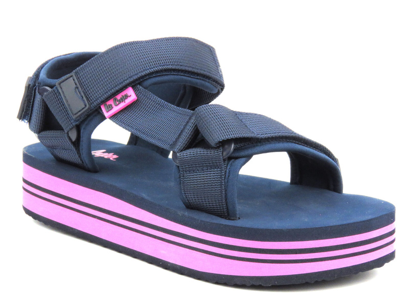 Dámské sportovní sandály - Lee Cooper LCW-23-34-1688, růžové a modré