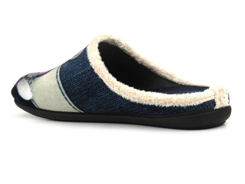 Měkoučké dámské pantofle s medvídkem - INBLU 155D210, modré