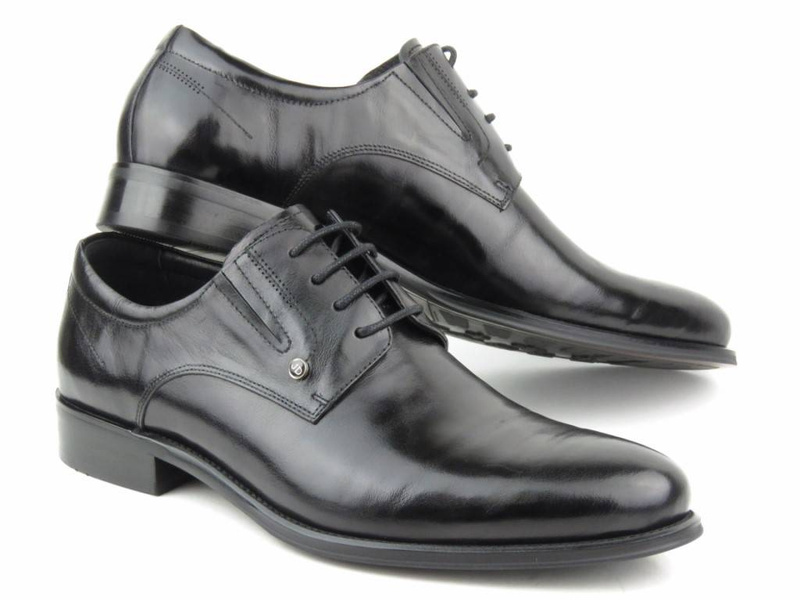 Elegantní pánské kožené boty - JOHN DOUBARE QA526-C6-A78, černé