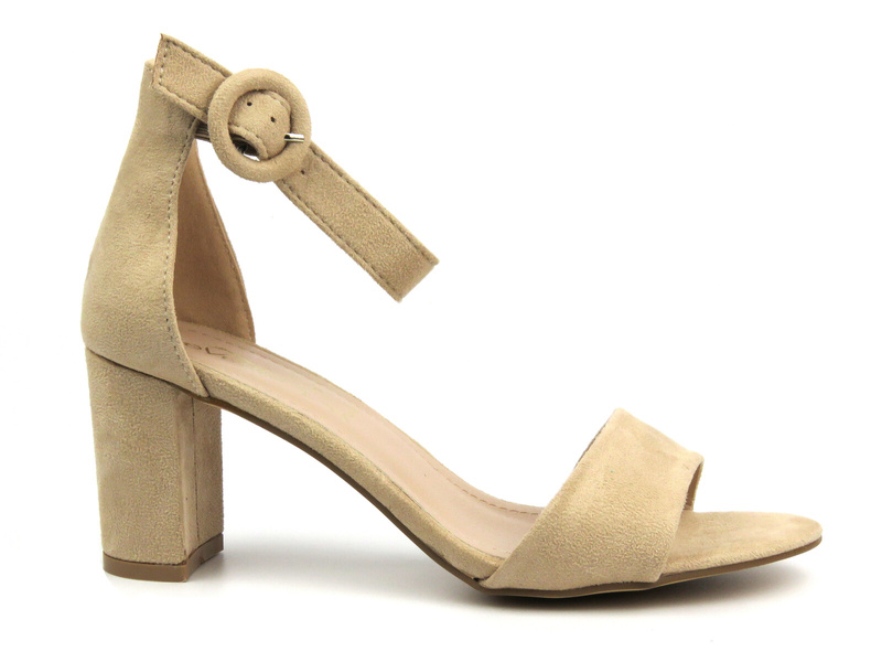 Elegantní dámské sandály na vysokém podpatku - Evento 23SD35-5578, béžová