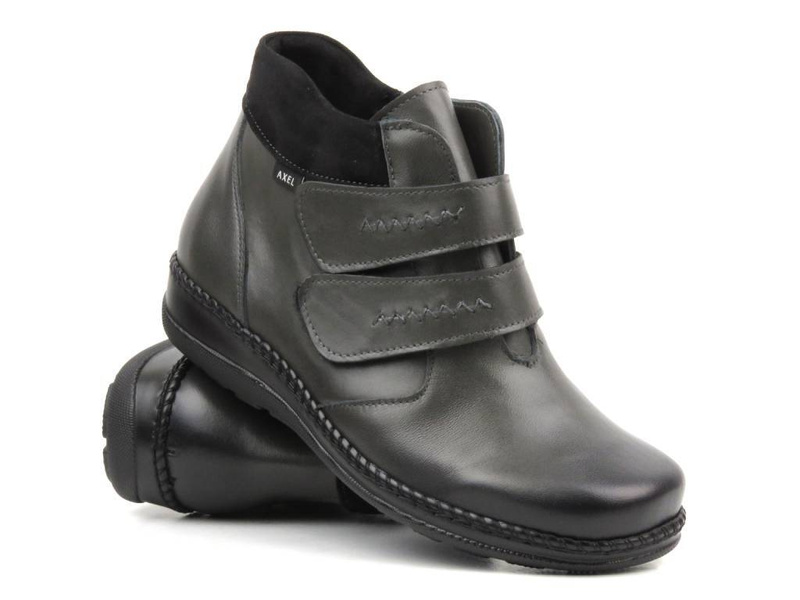 Dámské kotníkové boty vysokého střihu (H) - AXEL 4379, šedé