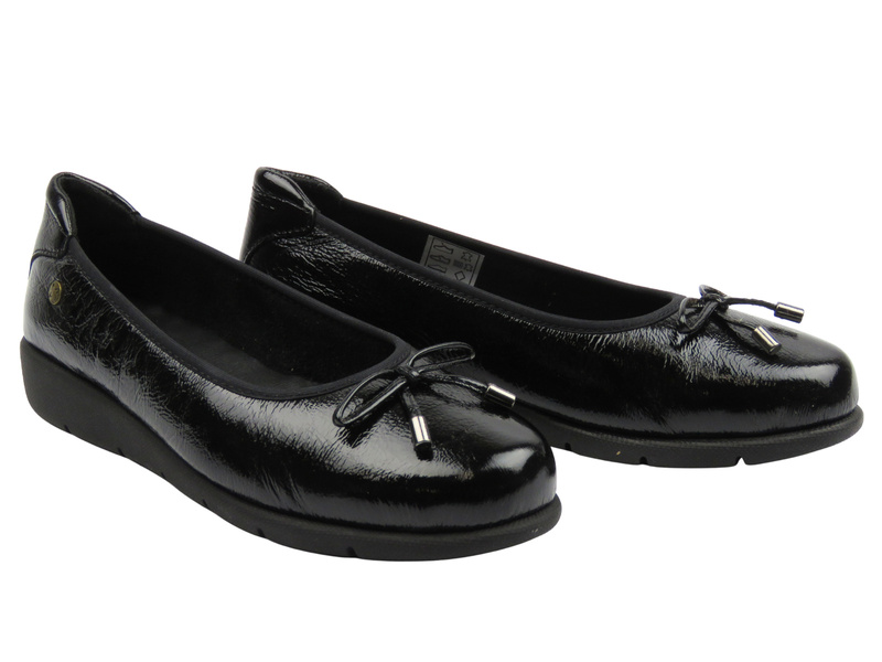 Kožené dámské polobotky, baleríny černé Maciejka P6504-20/00-8